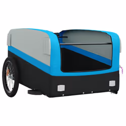 vidaXL Bike Cargo Trailer Bike Cart Bicycle Cargo Trailer Bike Wagon Iron - blue, 137 x 69 x 59 cm - Additional view 4