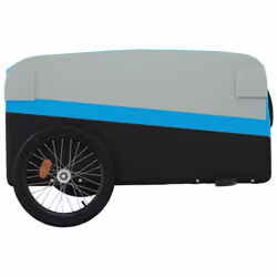 vidaXL Bike Cargo Trailer Bike Cart Bicycle Cargo Trailer Bike Wagon Iron - blue, 137 x 69 x 59 cm - Additional view 6