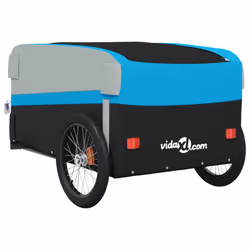 vidaXL Bike Cargo Trailer Bike Cart Bicycle Cargo Trailer Bike Wagon Iron - blue, 137 x 69 x 59 cm - Additional view 7