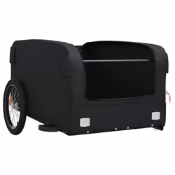vidaXL Bike Cargo Trailer Bike Cart Bicycle Cargo Trailer Bike Wagon Iron - black, 137 x 69 x 59 cm - Additional view 4