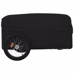 vidaXL Bike Cargo Trailer Bike Cart Bicycle Cargo Trailer Bike Wagon Iron - black, 137 x 69 x 59 cm - Additional view 6