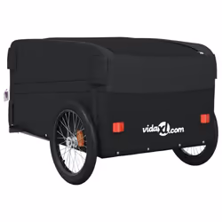 vidaXL Bike Cargo Trailer Bike Cart Bicycle Cargo Trailer Bike Wagon Iron - black, 137 x 69 x 59 cm - Additional view 7