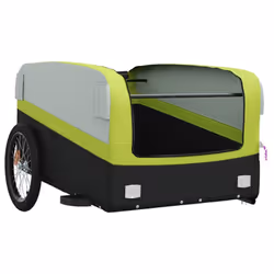vidaXL Bike Cargo Trailer Bike Cart Bicycle Cargo Trailer Bike Wagon Iron - green, 137 x 69 x 59 cm - Additional view 4