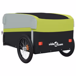 vidaXL Bike Cargo Trailer Bike Cart Bicycle Cargo Trailer Bike Wagon Iron - green, 137 x 69 x 59 cm - Additional view 7