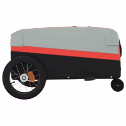 vidaXL Bike Cargo Trailer Bike Cart Bicycle Cargo Trailer Bike Wagon Iron - red, 122 x 53 x 53 cm - Additional view 6