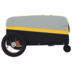 vidaXL Bike Cargo Trailer Bike Cart Bicycle Cargo Trailer Bike Wagon Iron - yellow, 122 x 53 x 53 cm - Additional view 6