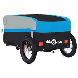 vidaXL Bike Cargo Trailer Bike Cart Bicycle Cargo Trailer Bike Wagon Iron - blue, 122 x 53 x 53 cm - Additional view 7