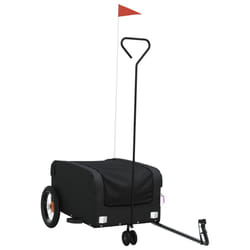 vidaXL Bike Cargo Trailer Bike Cart Bicycle Cargo Trailer Bike Wagon Iron - black, 122 x 53 x 53 cm