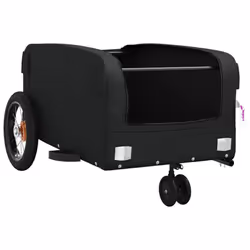 vidaXL Bike Cargo Trailer Bike Cart Bicycle Cargo Trailer Bike Wagon Iron - black, 122 x 53 x 53 cm - Additional view 4