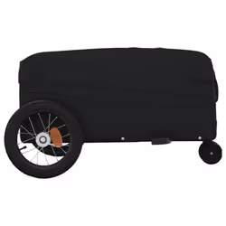 vidaXL Bike Cargo Trailer Bike Cart Bicycle Cargo Trailer Bike Wagon Iron - black, 122 x 53 x 53 cm - Additional view 6
