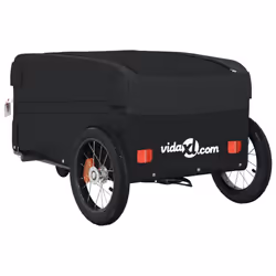 vidaXL Bike Cargo Trailer Bike Cart Bicycle Cargo Trailer Bike Wagon Iron - black, 122 x 53 x 53 cm - Additional view 7