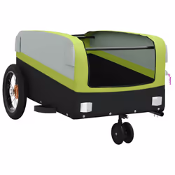 vidaXL Bike Cargo Trailer Bike Cart Bicycle Cargo Trailer Bike Wagon Iron - green, 122 x 53 x 53 cm - Additional view 4