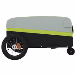 vidaXL Bike Cargo Trailer Bike Cart Bicycle Cargo Trailer Bike Wagon Iron - green, 122 x 53 x 53 cm - Additional view 6