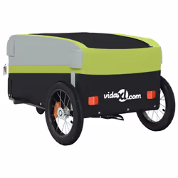 vidaXL Bike Cargo Trailer Bike Cart Bicycle Cargo Trailer Bike Wagon Iron - green, 122 x 53 x 53 cm - Additional view 7