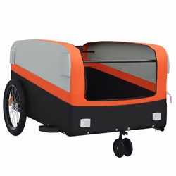 vidaXL Bike Cargo Trailer Bike Cart Bicycle Cargo Trailer Bike Wagon Iron - orange, 126 x 63 x 51 cm - Additional view 4