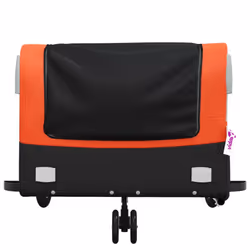 vidaXL Bike Cargo Trailer Bike Cart Bicycle Cargo Trailer Bike Wagon Iron - orange, 126 x 63 x 51 cm - Additional view 5