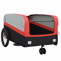 vidaXL Bike Cargo Trailer Bike Cart Bicycle Cargo Trailer Bike Wagon Iron - red, 126 x 63 x 51 cm - Additional view 4