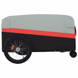vidaXL Bike Cargo Trailer Bike Cart Bicycle Cargo Trailer Bike Wagon Iron - red, 126 x 63 x 51 cm - Additional view 6