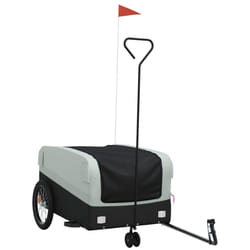 vidaXL Bike Cargo Trailer Bike Cart Bicycle Cargo Trailer Bike Wagon Iron - grey, 126 x 63 x 51 cm