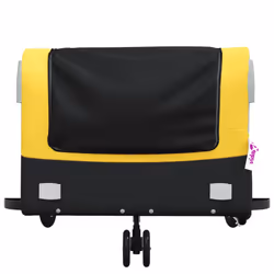 vidaXL Bike Cargo Trailer Bike Cart Bicycle Cargo Trailer Bike Wagon Iron - yellow, 126 x 63 x 51 cm - Additional view 5
