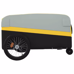 vidaXL Bike Cargo Trailer Bike Cart Bicycle Cargo Trailer Bike Wagon Iron - yellow, 126 x 63 x 51 cm - Additional view 6