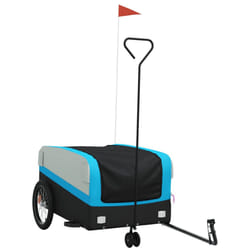 vidaXL Bike Cargo Trailer Bike Cart Bicycle Cargo Trailer Bike Wagon Iron - blue, 126 x 63 x 51 cm