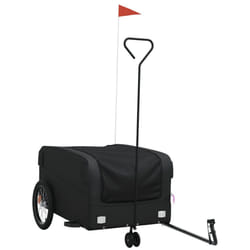 vidaXL Bike Cargo Trailer Bike Cart Bicycle Cargo Trailer Bike Wagon Iron - black, 126 x 63 x 51 cm