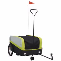vidaXL Bike Cargo Trailer Bike Cart Bicycle Cargo Trailer Bike Wagon Iron - green