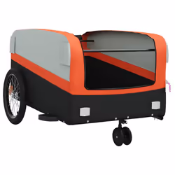 vidaXL Bike Cargo Trailer Bike Cart Bicycle Cargo Trailer Bike Wagon Iron - orange, 138 x 69 x 58 cm - Additional view 4