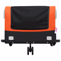 vidaXL Bike Cargo Trailer Bike Cart Bicycle Cargo Trailer Bike Wagon Iron - orange, 138 x 69 x 58 cm - Additional view 5