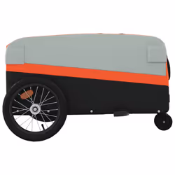 vidaXL Bike Cargo Trailer Bike Cart Bicycle Cargo Trailer Bike Wagon Iron - orange, 138 x 69 x 58 cm - Additional view 6