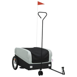 vidaXL Bike Cargo Trailer Bike Cart Bicycle Cargo Trailer Bike Wagon Iron - grey, 138 x 69 x 58 cm