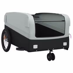 vidaXL Bike Cargo Trailer Bike Cart Bicycle Cargo Trailer Bike Wagon Iron - grey, 138 x 69 x 58 cm - Additional view 4
