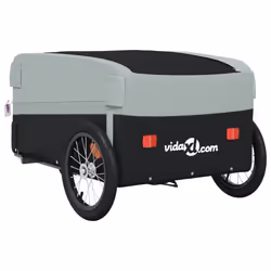 vidaXL Bike Cargo Trailer Bike Cart Bicycle Cargo Trailer Bike Wagon Iron - grey, 138 x 69 x 58 cm - Additional view 7