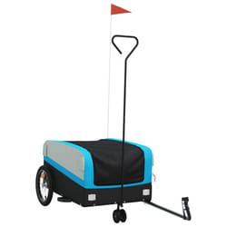 vidaXL Bike Cargo Trailer Bike Cart Bicycle Cargo Trailer Bike Wagon Iron - blue, 138 x 69 x 58 cm