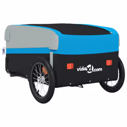 vidaXL Bike Cargo Trailer Bike Cart Bicycle Cargo Trailer Bike Wagon Iron - blue, 138 x 69 x 58 cm - Additional view 7