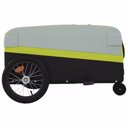 vidaXL Bike Cargo Trailer Bike Cart Bicycle Cargo Trailer Bike Wagon Iron - green, 138 x 69 x 58 cm - Additional view 6
