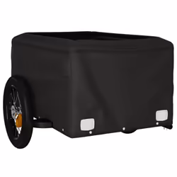 vidaXL Bike Cargo Trailer Bike Carriage Bicycle Wagon Trailer with Flag Iron - red - Additional view 4