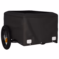 vidaXL Bike Cargo Trailer Bike Carriage Bicycle Wagon Trailer with Flag Iron - blue, 120 x 54 x 44 cm - Additional view 4