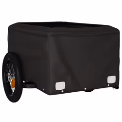 vidaXL Bike Cargo Trailer Bike Carriage Bicycle Wagon Trailer with Flag Iron - green - Additional view 4