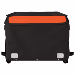 vidaXL Bike Cargo Trailer Bike Carriage Bicycle Wagon Trailer with Flag Iron - orange, 124 x 62.5 x 52 cm - Additional view 4