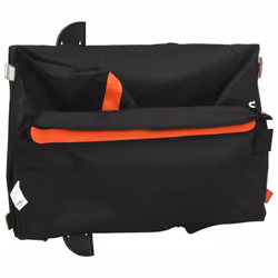 vidaXL Bike Cargo Trailer Bike Carriage Bicycle Wagon Trailer with Flag Iron - orange, 124 x 62.5 x 52 cm - Additional view 8