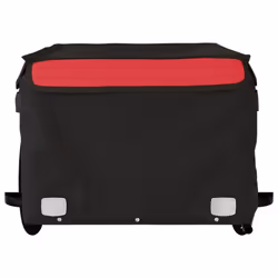 vidaXL Bike Cargo Trailer Bike Carriage Bicycle Wagon Trailer with Flag Iron - red, 124 x 62.5 x 52 cm - Additional view 4
