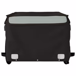 vidaXL Bike Cargo Trailer Bike Carriage Bicycle Wagon Trailer with Flag Iron - grey, 124 x 62.5 x 52 cm - Additional view 4