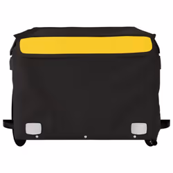vidaXL Bike Cargo Trailer Bike Carriage Bicycle Wagon Trailer with Flag Iron - yellow, 124 x 62.5 x 52 cm - Additional view 5