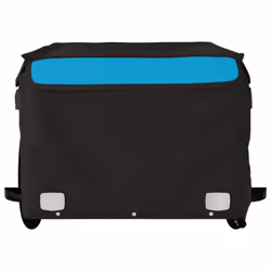 vidaXL Bike Cargo Trailer Bike Carriage Bicycle Wagon Trailer with Flag Iron - blue, 124 x 62.5 x 52 cm - Additional view 4