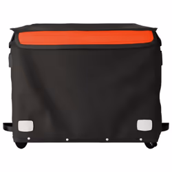 vidaXL Bike Cargo Trailer Bike Carriage Bicycle Wagon Trailer with Flag Iron - orange, 130 x 69 x 59 cm - Additional view 4