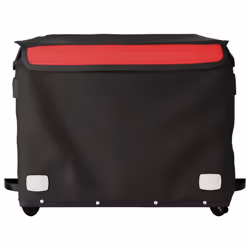 vidaXL Bike Cargo Trailer Bike Carriage Bicycle Wagon Trailer with Flag Iron - red, 134 x 69 x 59 cm - Additional view 4