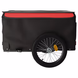 vidaXL Bike Cargo Trailer Bike Carriage Bicycle Wagon Trailer with Flag Iron - red, 134 x 69 x 59 cm - Additional view 5