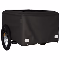 vidaXL Bike Cargo Trailer Bike Carriage Bicycle Wagon Trailer with Flag Iron - red, 134 x 69 x 59 cm - Additional view 7